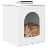 vidaXL Casa per Gatti Bianco 53 x 52 x 62 cm Legno multistrato