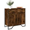 vidaXL Credenza Rovere Fumo 79,5x35,5x74,5 cm in Legno Multistrato