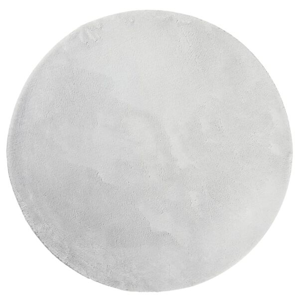 vidaXL Tappeto a Pelo Corto HUARTE Morbido e Lavabile Grigio &Oslash; 120 cm