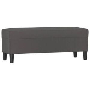 vidaXL Panca Grigia 100x35x41 cm in Similpelle