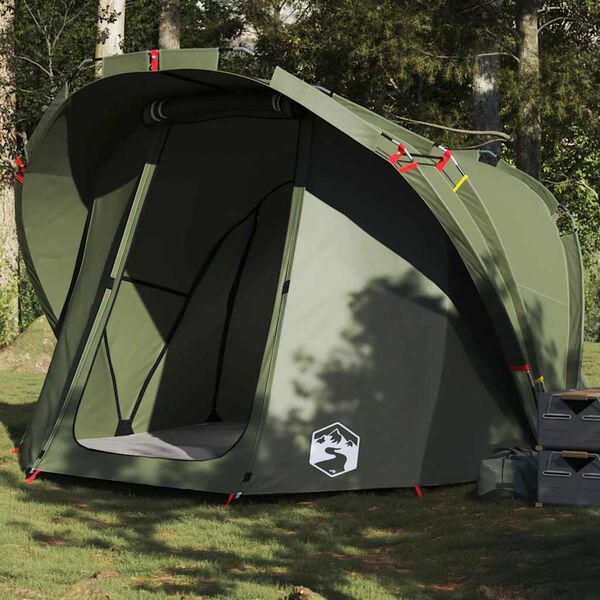 vidaXL Tenda da Pesca per 4 Persone Verde Oliva Impermeabile