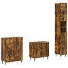 vidaXL Set di armadietti da bagno in 3 pezzi ZWOLLE Rovere Fumo