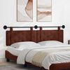 vidaXL Testata appesa Marrone Lucido 190 x 55 x 5 cm PU Antico