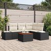 vidaXL Set Divano da Giardino con cuscino 5 pcs Nero polyrattan