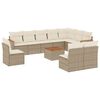 vidaXL Set Divani da Giardino 11 pz con Cuscini Beige in Polyrattan