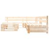 vidaXL Set Divani da Giardino con Pallet 4 pz Naturale in Legno