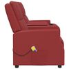 vidaXL Poltrona Massaggiante Reclinabile 2 Posti Rosso Vino Similpelle
