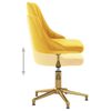 vidaXL Sedie da Pranzo Girevoli 6 pz Gialle in Velluto