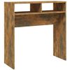 vidaXL Tavolino Consolle Rovere Fumo 78x30x80 cm in Legno Multistrato