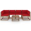 vidaXL Set Salotto Giardino Pallet con Cuscini 7 pz in Pino Impregnato