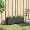 vidaXL Fioriera con Ruote e 3 Vasi Nera 107x32x38 cm in Polyrattan