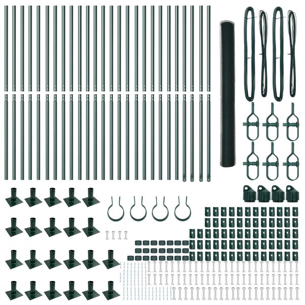vidaXL Palo della recinzione Verde 50 x 1,5 m (rete da 13 mm)