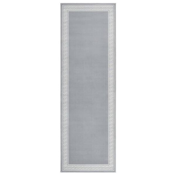 vidaXL Tappeto Lungo in BCF Grigio con Motivo 100x300 cm