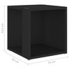 vidaXL Tavolino Nero 33x33x34,5 cm in Truciolato