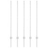 vidaXL Palo della recinzione 5 pcs Argento 120 cm Acciaio