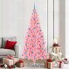 vidaXL Albero di Natale con 300 LED con supporto Rosa 210 cm PVC