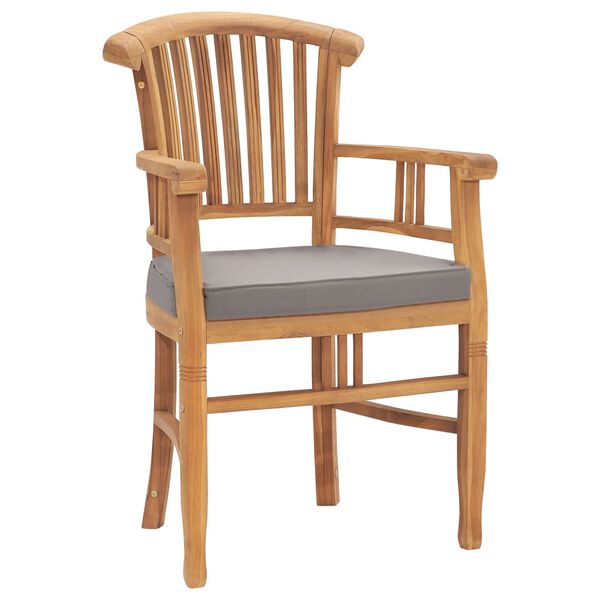 vidaXL Set da Pranzo da Giardino 3 pz con Cuscini in Legno di Teak