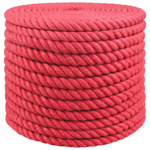vidaXL Corda di Juta 20 mm Rosso 100% juta Tossa