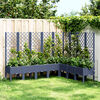 vidaXL Fioriera Giardino con Traliccio Grigio Blu 200x160x142 cm PP
