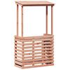 vidaXL Tavolo Bar da Esterno con Tetto 112,5x57x195,5cm Legno Massello