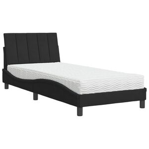 vidaXL Letto con Materasso Hanko Nero 80x200 cm in Velluto