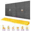 vidaXL Parete Porta Attrezzi 500x1000 mm 50 Ganci in PP
