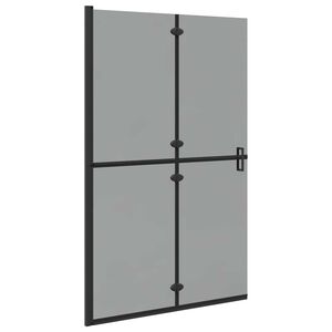 vidaXL Parete doccia Walk-in Nero e trasparente scuro 120 x 190 cm