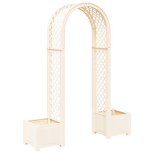 vidaXL Arco di Rose con Vaso Bianco 168,5 x 43 x 207 cm PP