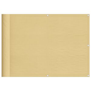 vidaXL Paravento da Balcone Sabbia 75x700 cm 100% Poliestere Oxford