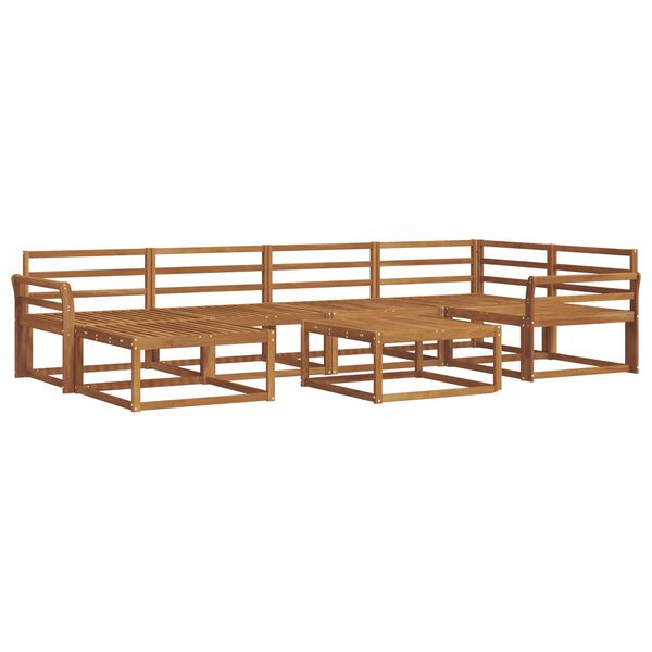 vidaXL Set di divani da esterno 7 pcs Naturale