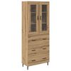 vidaXL Credenza 2 pcs Rovere artigianale 69,5 x 34 x 180 cm