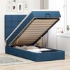 vidaXL Struttura Letto Pouf con Materasso Blu 80x200 cm in Tessuto