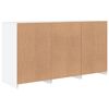 vidaXL Credenza con Luci LED Bianca 123x37x67 cm