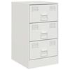 vidaXL Comodino Bianco 34,5x39x62 cm in Acciaio