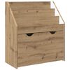 vidaXL Libreria per Bambini Rovere artigianale 60 x 29,5 x 69 cm