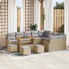 vidaXL Set Divano da Giardino con cuscino 13 pcs Beige e Grigio Chiaro