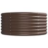 vidaXL Letto Giardino Acciaio Zincato 620x80x36cm Marrone