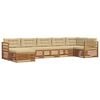 vidaXL Set di divani da esterno 7 pz Naturale e Beige