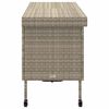 vidaXL Contenitore da Giardino con Ruote Grigio Chiaro Polyrattan