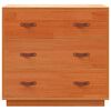 vidaXL Credenza Marrone Cera 80x40x75 cm in Legno Massello di Pino
