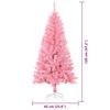vidaXL Albero di Natale con 150 LED con supporto Rosa 120 cm PVC