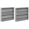 vidaXL Scaffale per riviste 2 pz Grigio Sonoma 80 x 12 x 70 cm