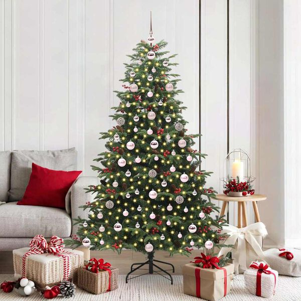 vidaXL Albero di Natale artificiale con 300 LED Verde 180 cm