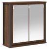 vidaXL Pensile da Bagno con Specchio Rovere Marrone 60x21x60 cm