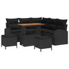 vidaXL Set Divano da Giardino 8 pz Nero polyrattan