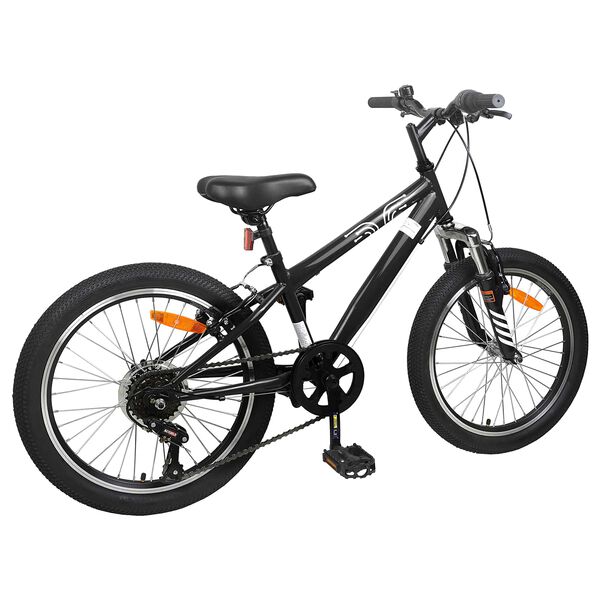 vidaXL Kids Mountain Bike 20 Pollici 6-Speed per 5-8 anni Nero