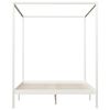 vidaXL Giroletto con Baldacchino 2 Cassetti Bianco in Pino 160x200 cm