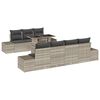 vidaXL Set di divani 8 pz Grigio chiaro polyrattan