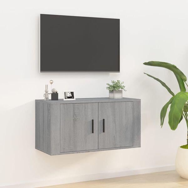 vidaXL Mobile Porta TV a Parete grigio sonoma 80x34,5x40 cm