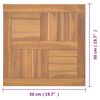 vidaXL Piano Tavolo Quadrato 50x50x2,5 cm in Legno Massello di Teak